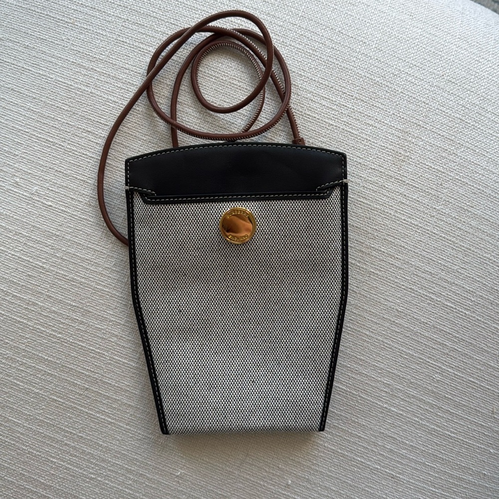 Burberry Ls Mini Society Two Tone Phone Crossbody